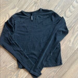 SKIMS charcoal Long Sleeve Top